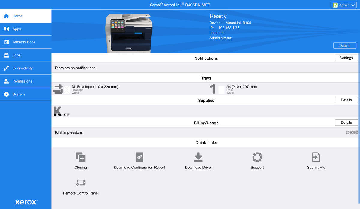 Xerox VersaLink B405DN A4 Mono All-In-One Laser Printer