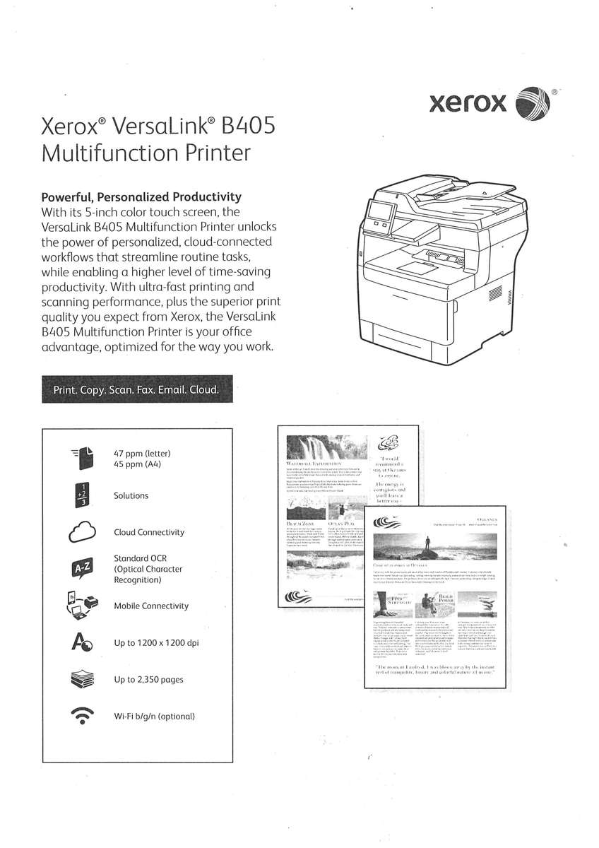 Xerox VersaLink B405DN A4 Mono All-In-One Laser Printer