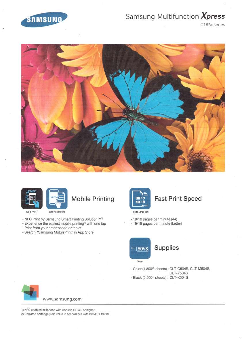 Samsung Xpress C1860FW A4 Colour All-In-One Laser Printer - Pre-Owned (LIKE NEW)