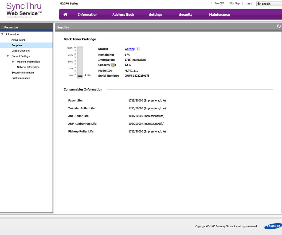 Samsung M2070FW All-In-One Mono Laser Printer - REFURBISHED