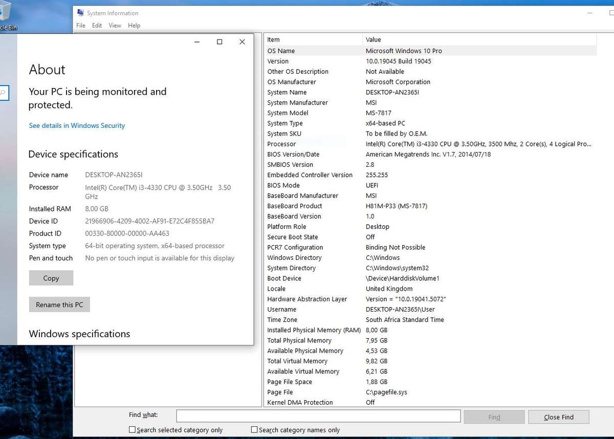 Core i3 Desktop PC + Gaming Keyboard + WiFi | 8GB RAM | 3.5GHz | Radeon R7 |  500GB - Pre-Owned
