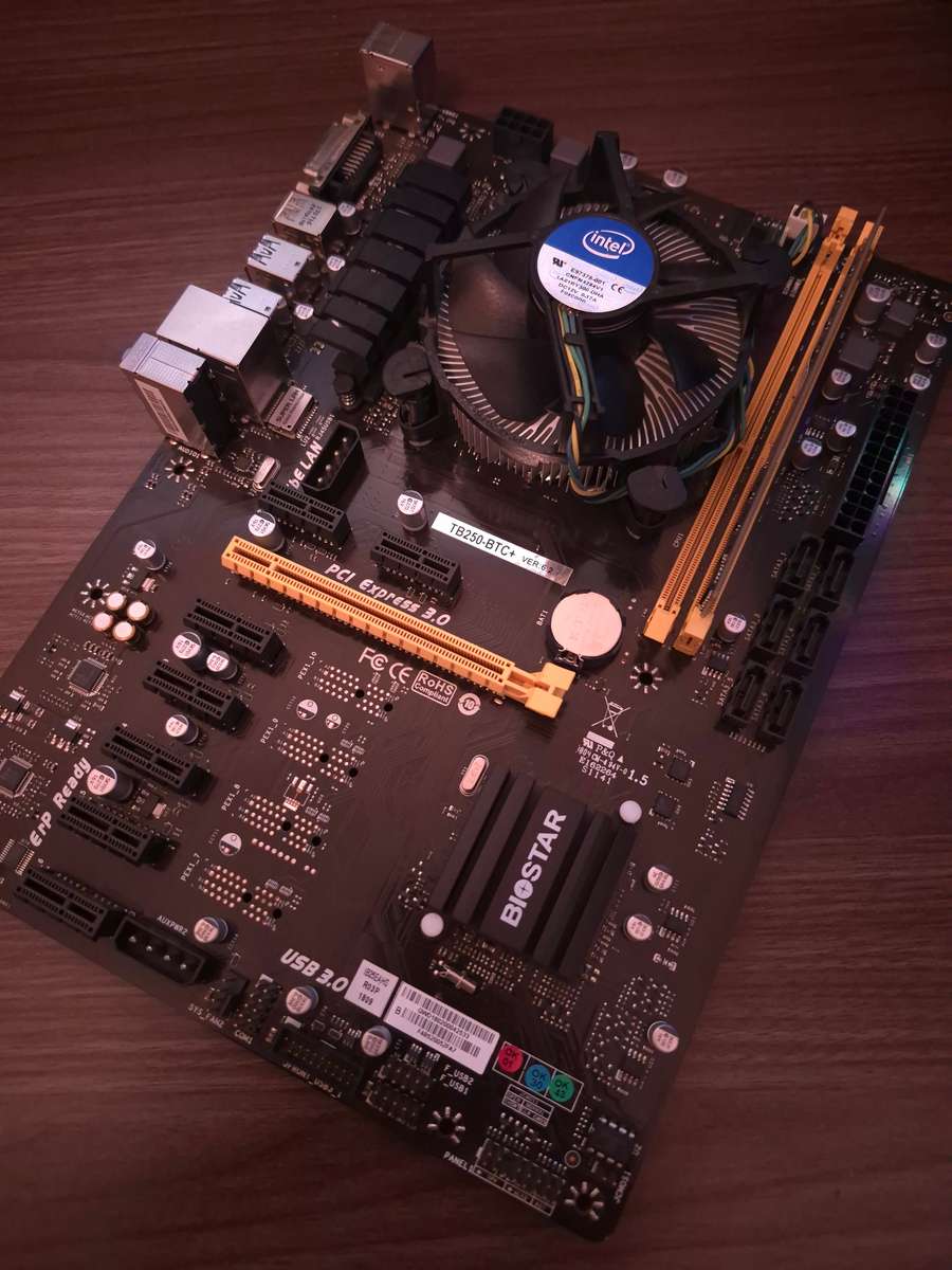 Biostar TB250 BTC Motherboard Combo