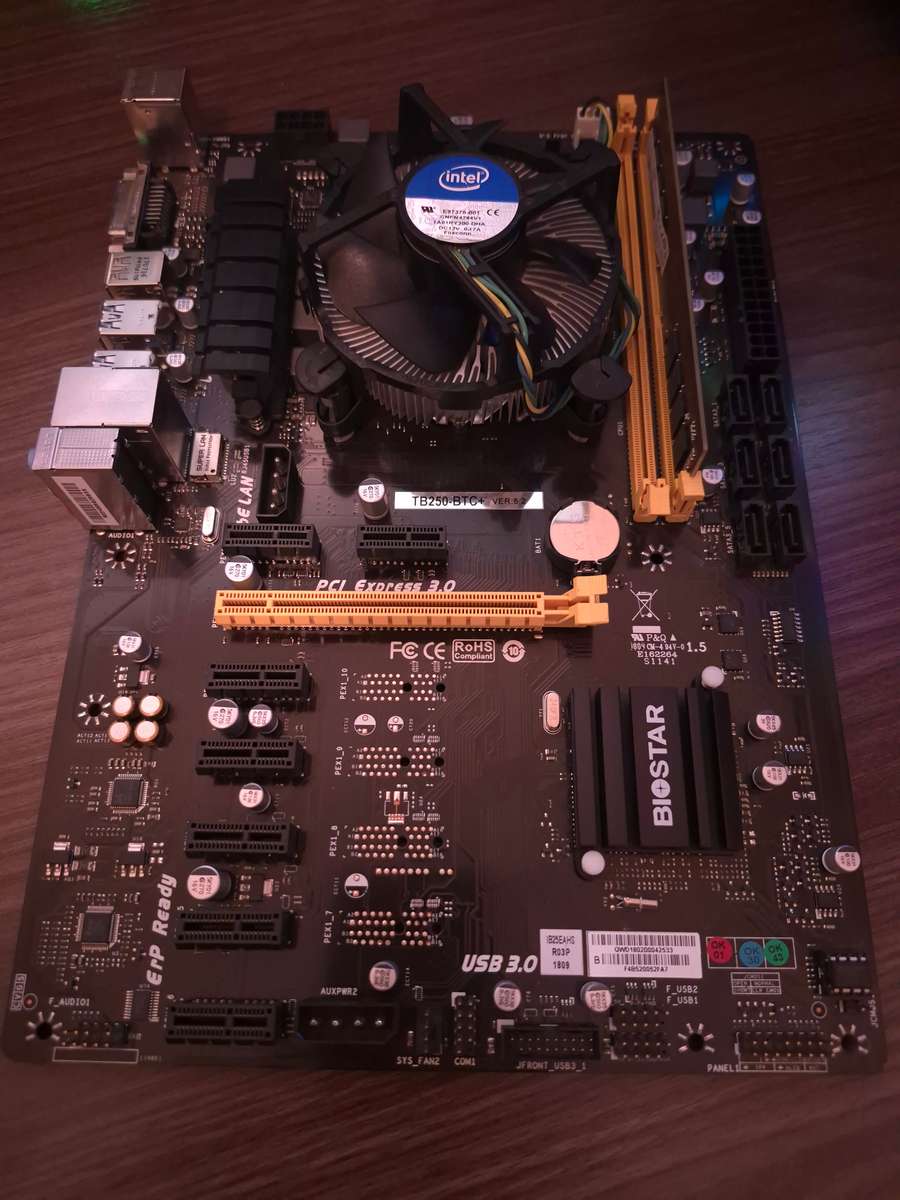 Biostar TB250 BTC Motherboard Combo