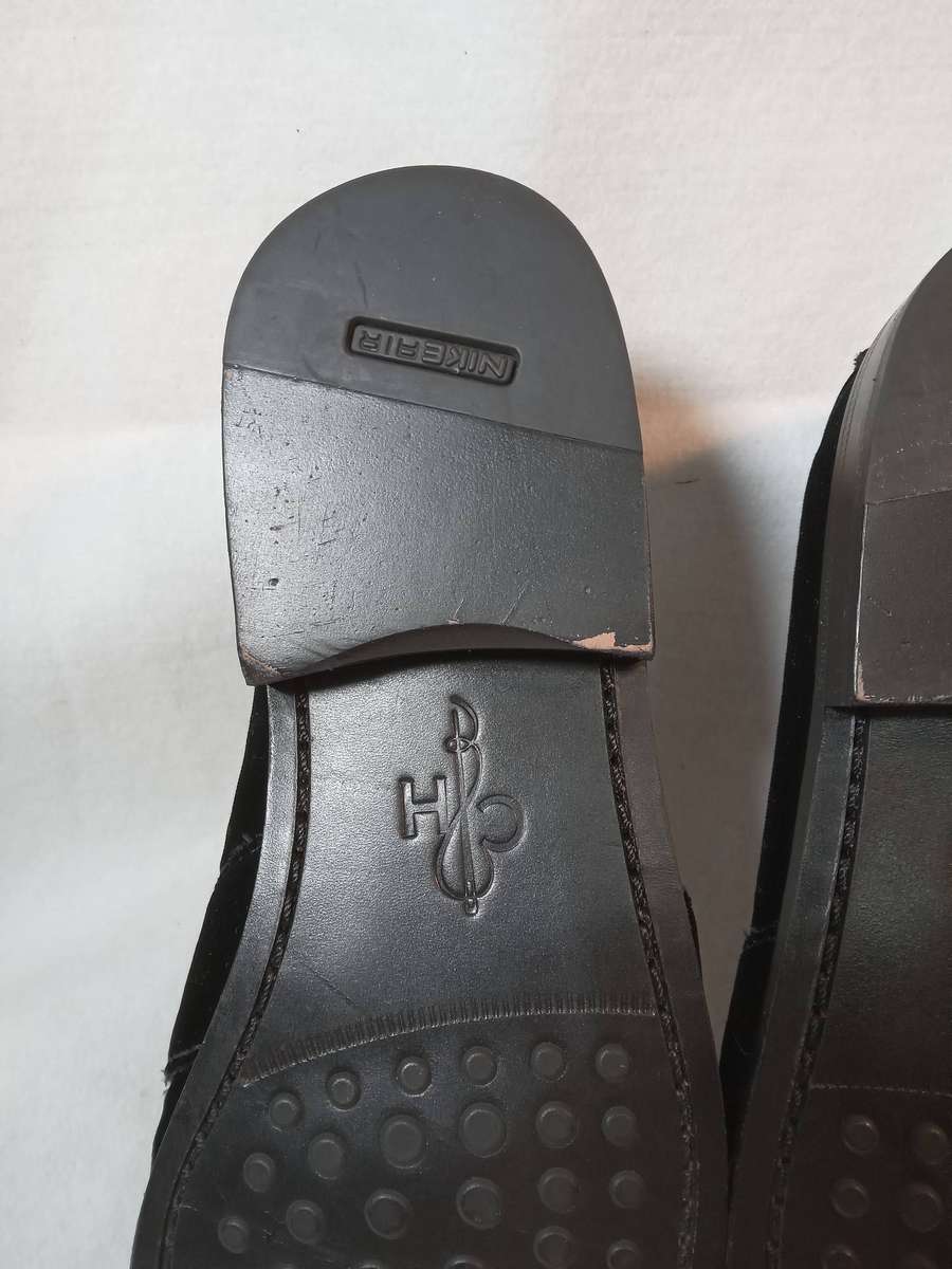 Original Cole Haan and Nike Air Mens Black Velvet Loafers