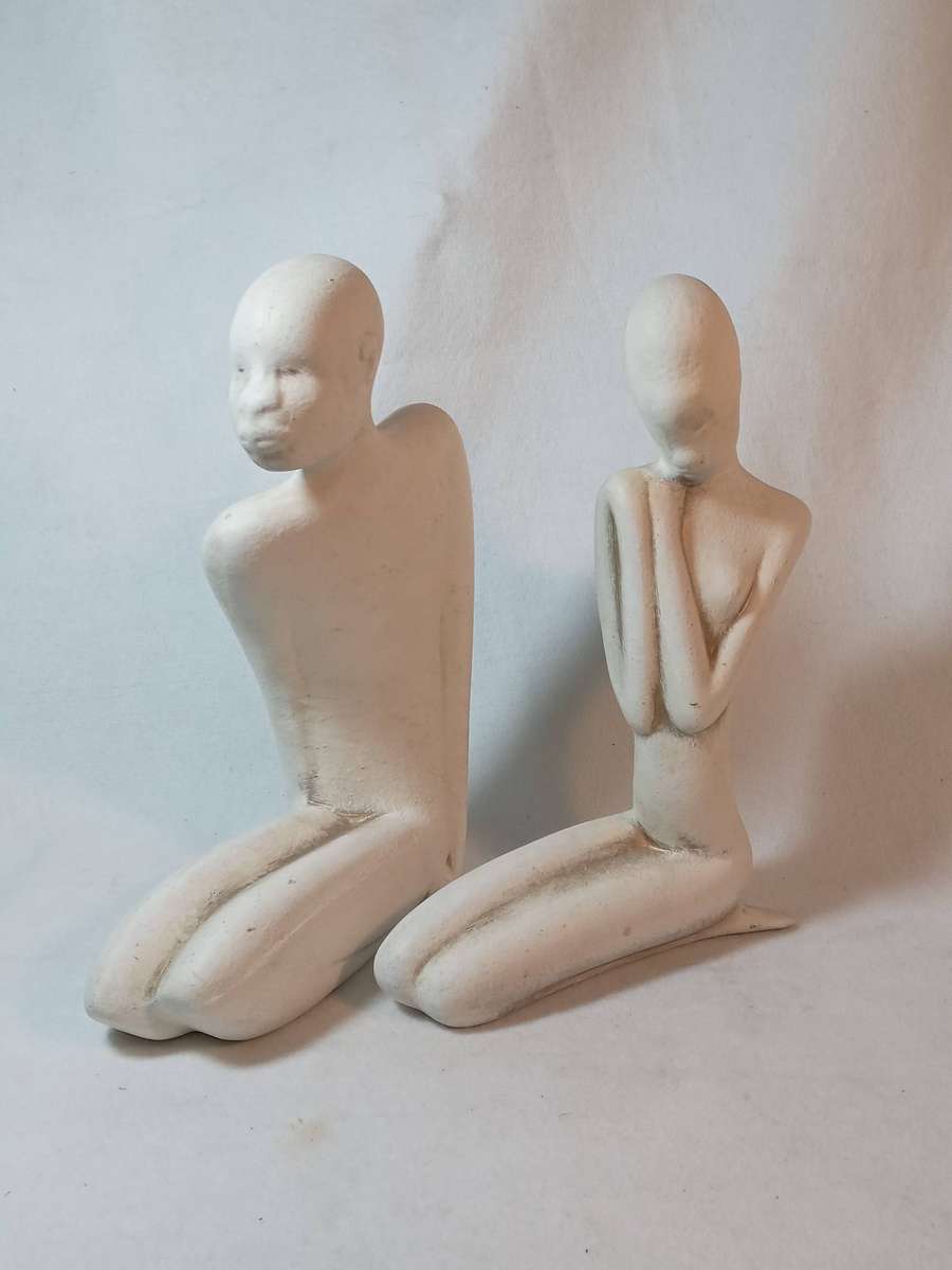 Vintage Ceramic Figures Depicting "The illusion of masculinity and femininity"