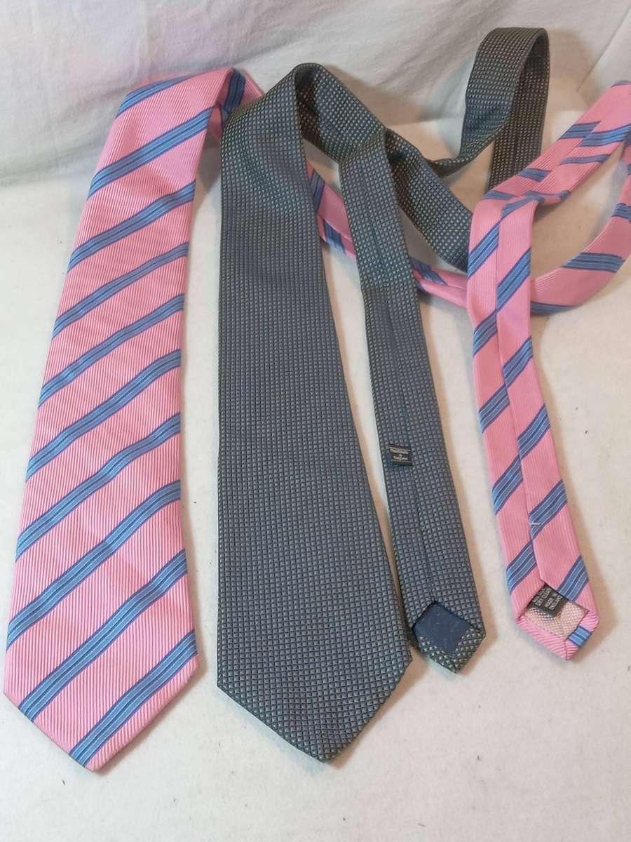 Pair of Original Thomas Pink Designer Silk Ties