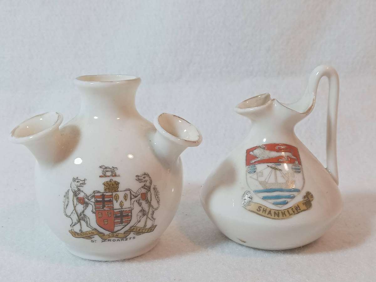 Antique Gemma, St Margaret's Souvenir Mini Vase and Unmarked Shanklin Mini Pitcher