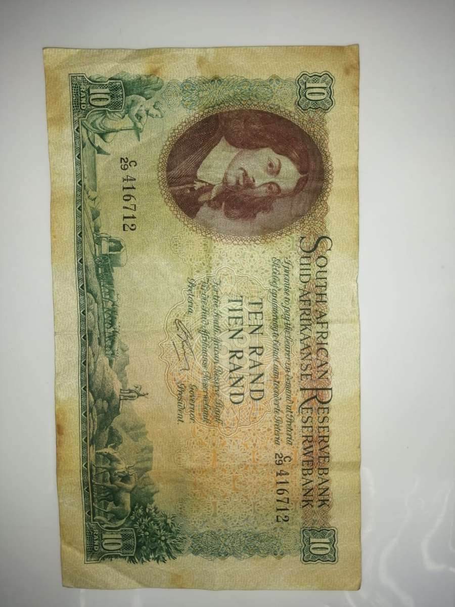 Big South African Ten Rand Notes