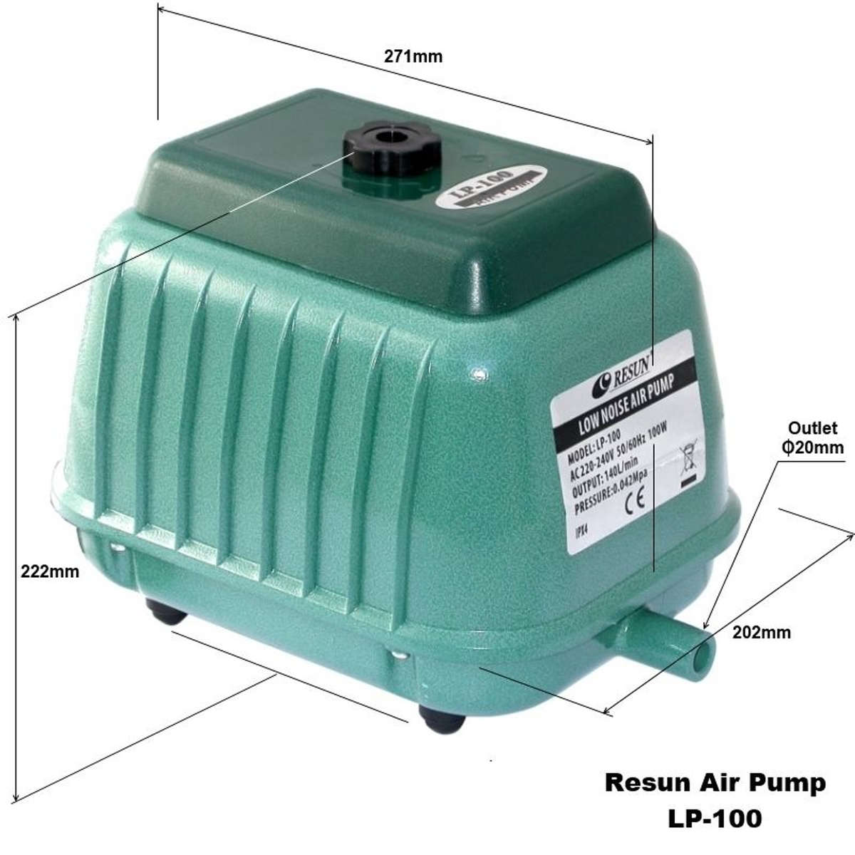 LP-100 100W Low Noise Air Pump / Compressor