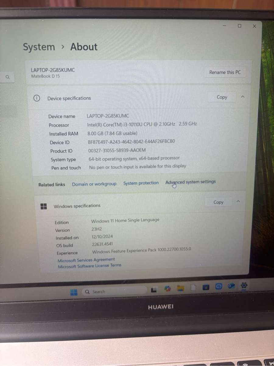 Huawei matebook D15