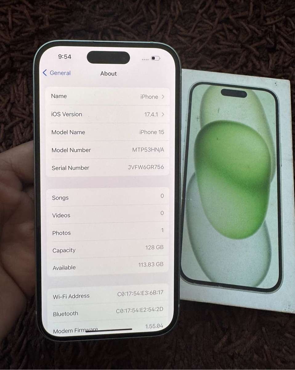 iPhone 15 128gb Green color