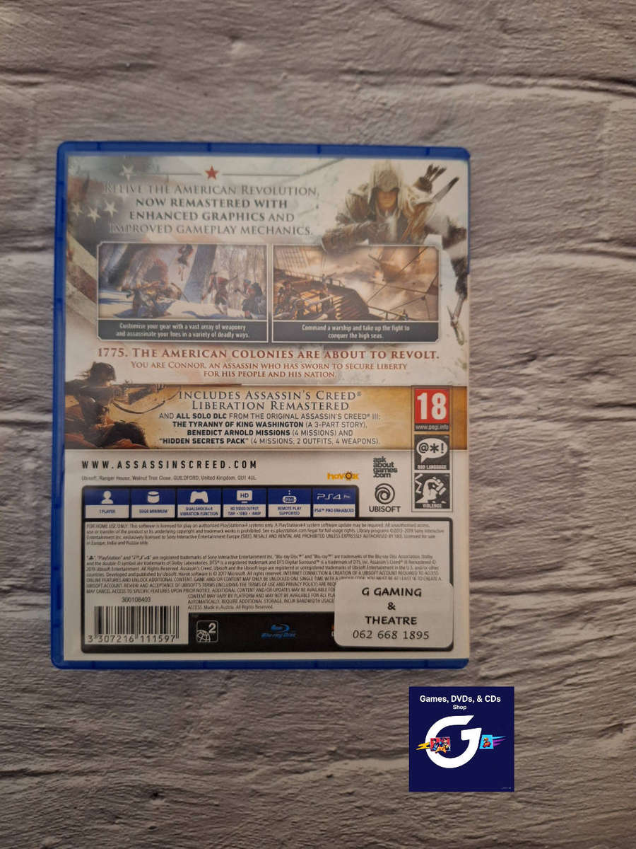 Assassins Creed III Remastered PlayStation 4