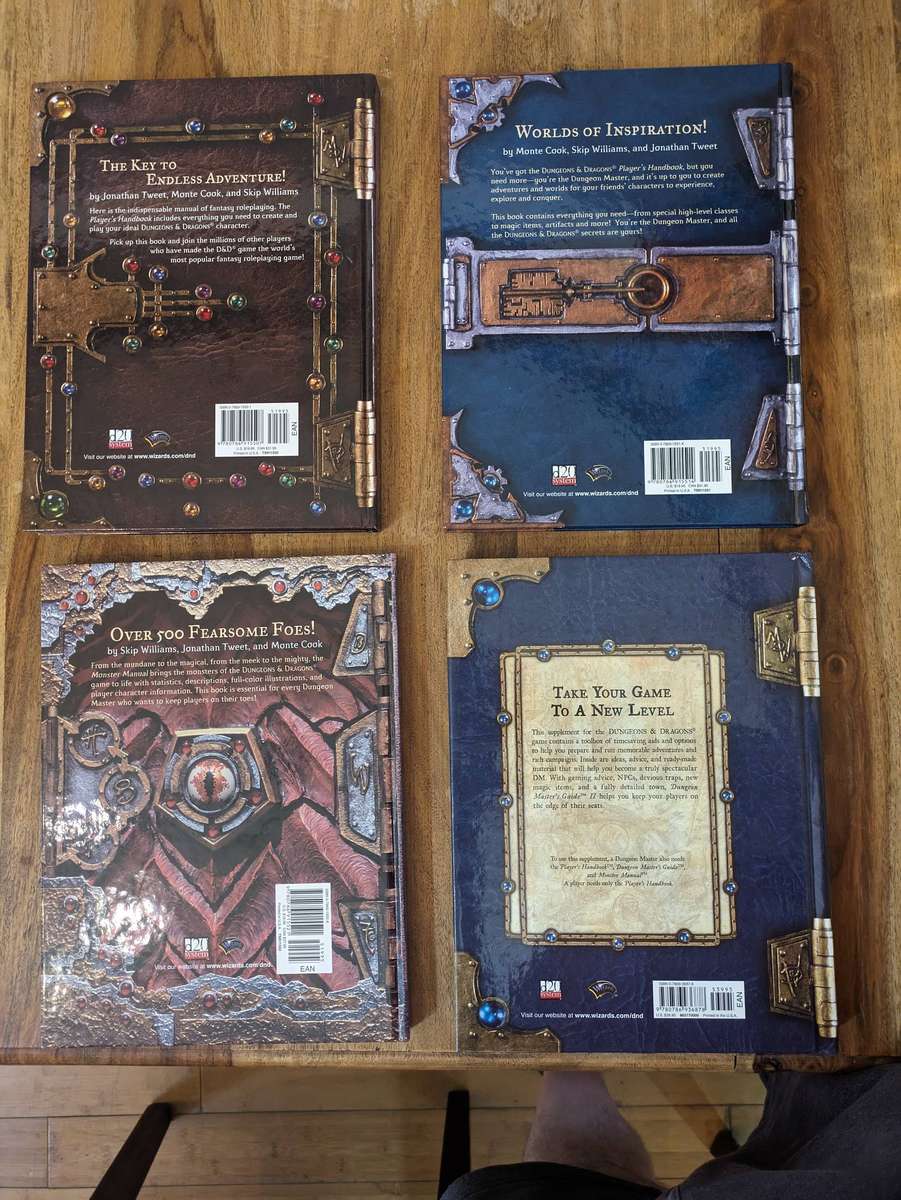 Dungeons & Dragons 3rd Edition Core Rulebook Set + DMG II - Player's Handbook, DMG, Monster Manual