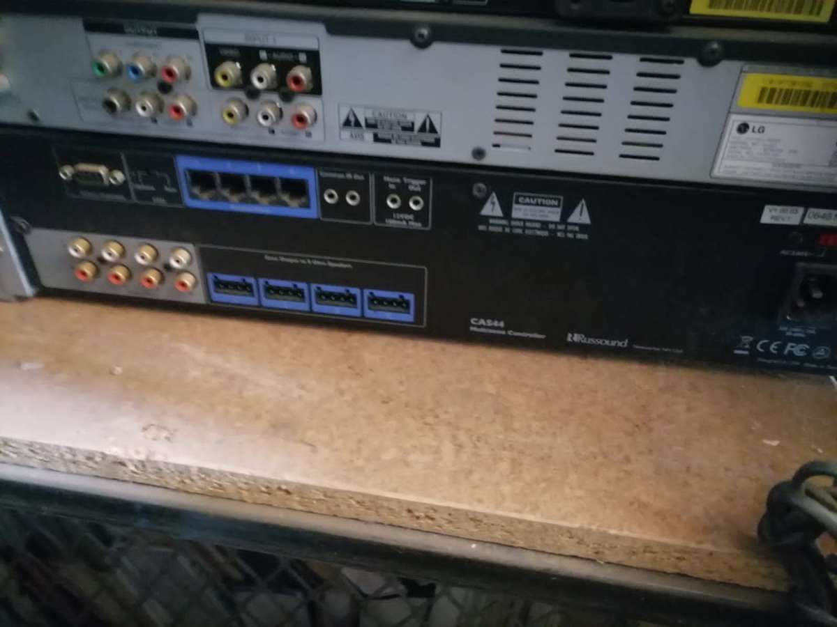 Russound Amplifier, dvd hdd and CD players