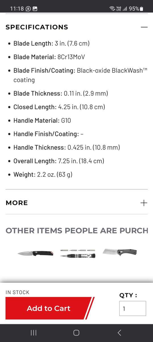 Pocket knife Kershaw 1170.