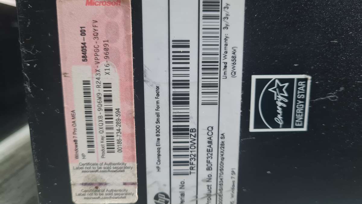 HP COMPAQ ELITE 8300 SFF CORe i5