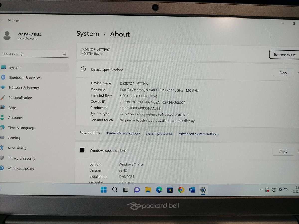Packard Bell Notebook