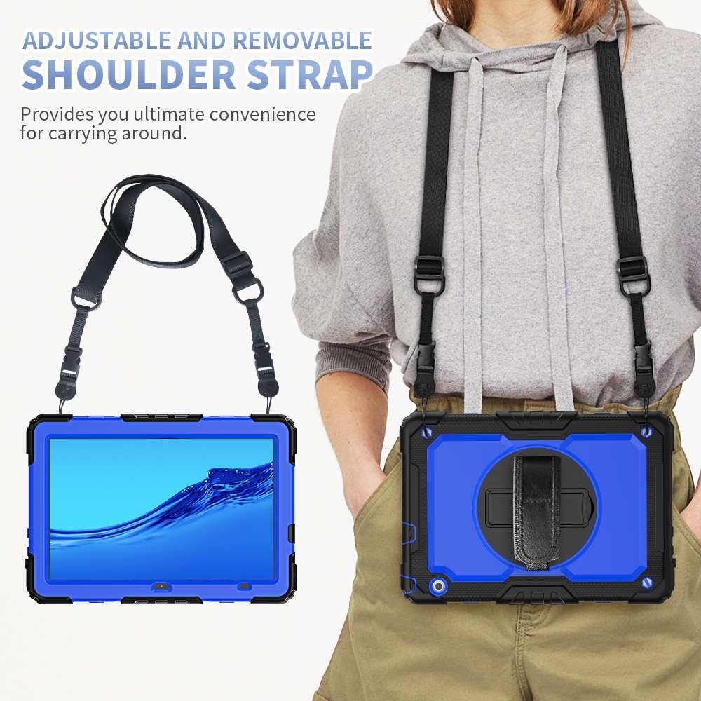 For Huawei MediaPad T5 Shockproof Colorful Silicone + PC Protective Case with Holder