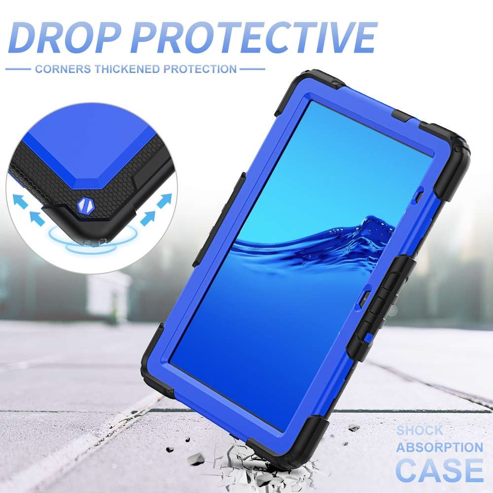 For Huawei MediaPad T5 Shockproof Colorful Silicone + PC Protective Case with Holder