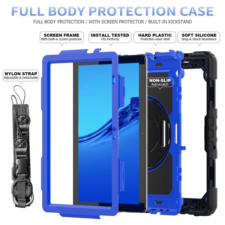 For Huawei MediaPad T5 Shockproof Colorful Silicone + PC Protective Case with Holder