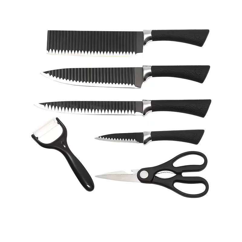 6pcs Non-Stick Coated Kitchen Knife