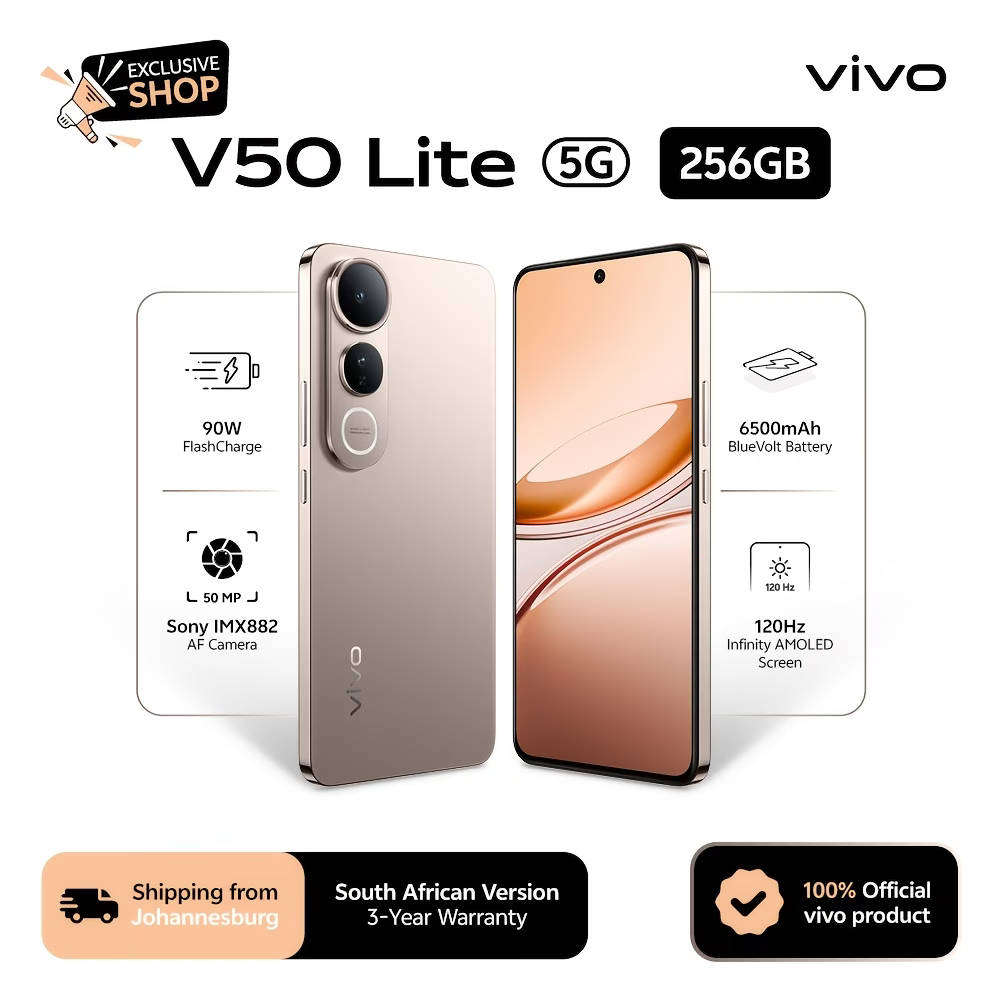 Vivo V50 Lite 8GB+256GB + Free Vivo Backpack