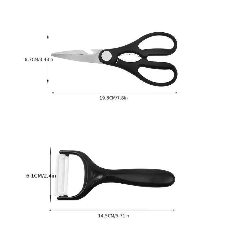 6pcs Non-Stick Coated Kitchen Knife