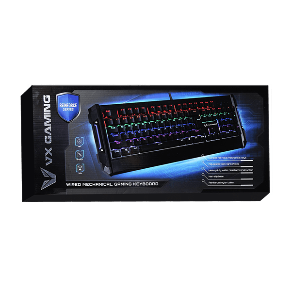 Volkano VX Gaming Floki RBG Full Mechanical Keyboard REINFORCE Series VX-230-BK