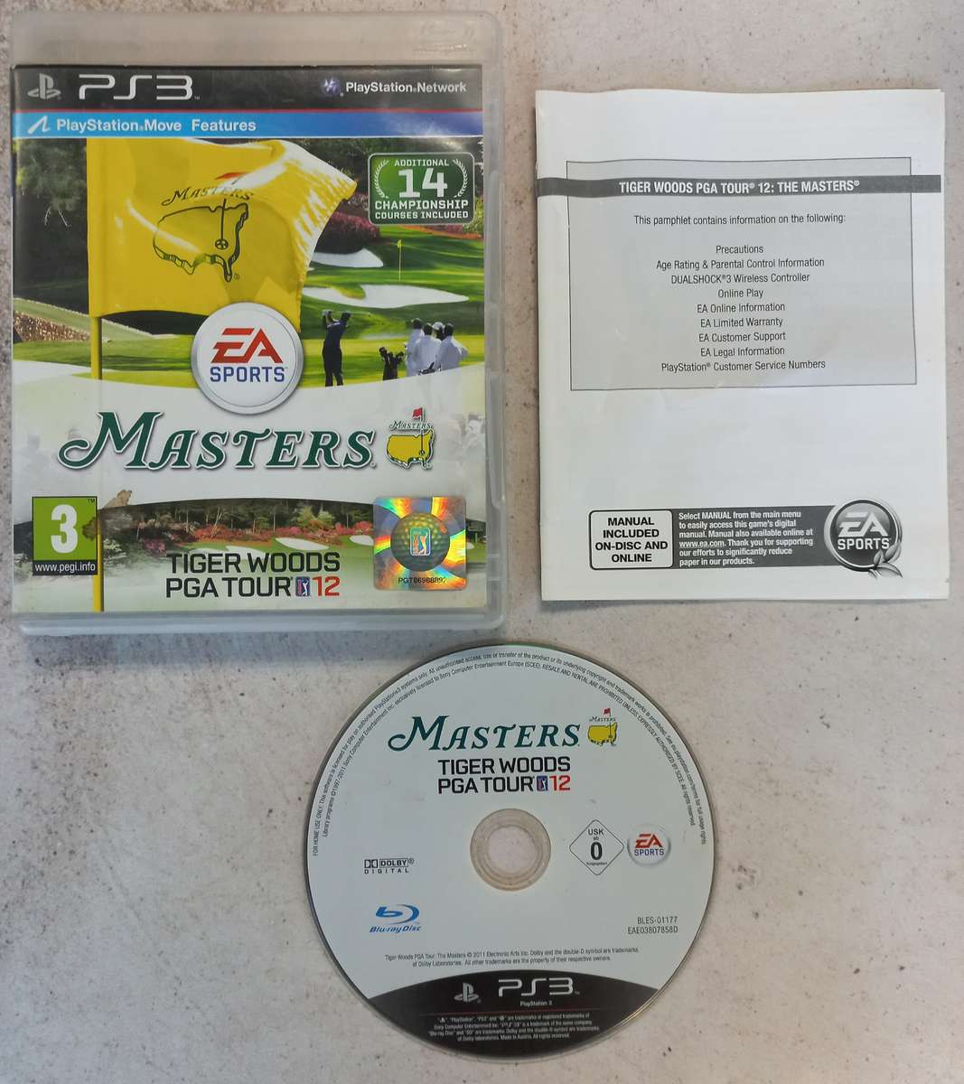 Masters Tiger Woods PGA 12 (PS3) - Complete