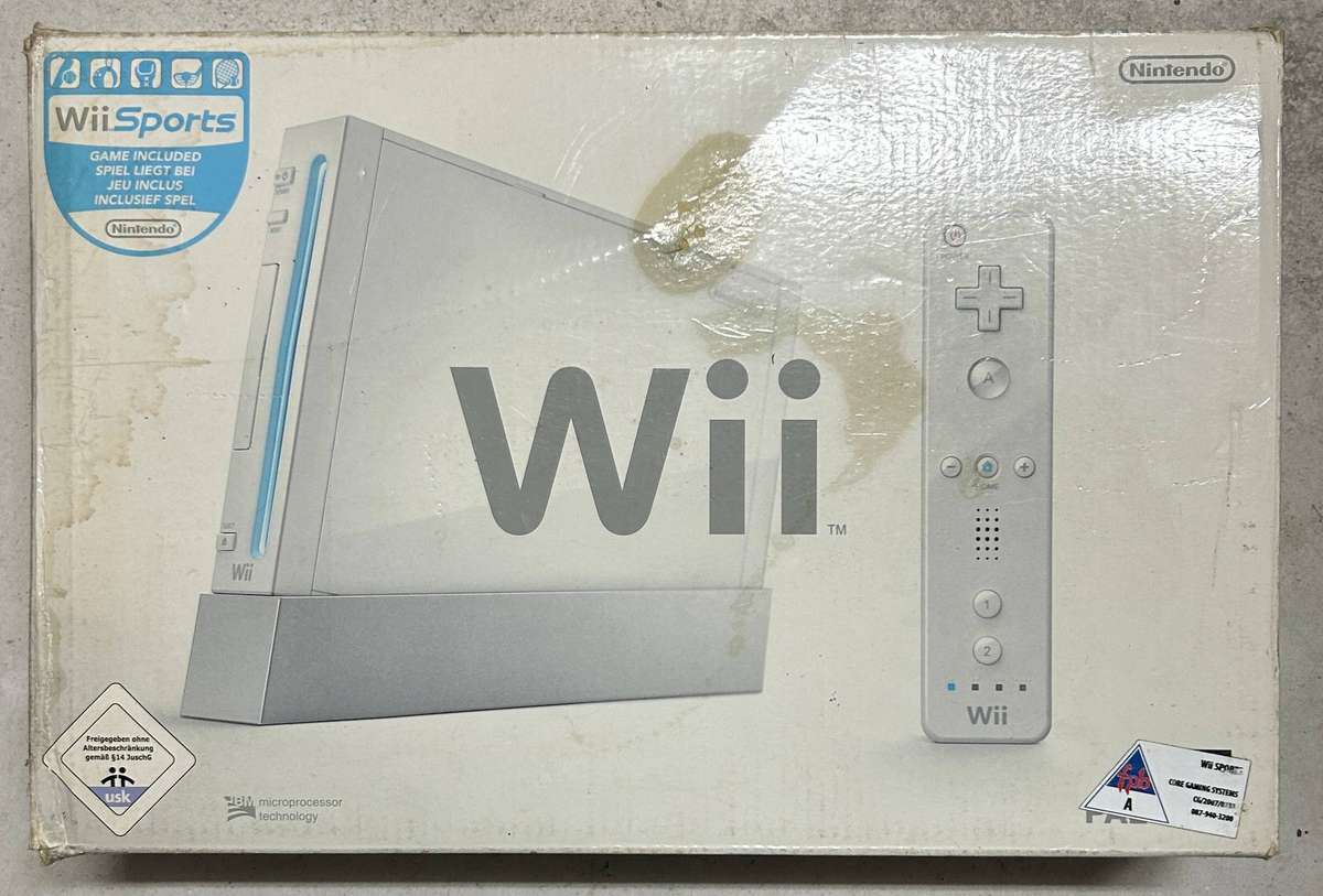 Nintendo Wii Console + Wii Sports & Sports Resort  Complete in Box Bundle
