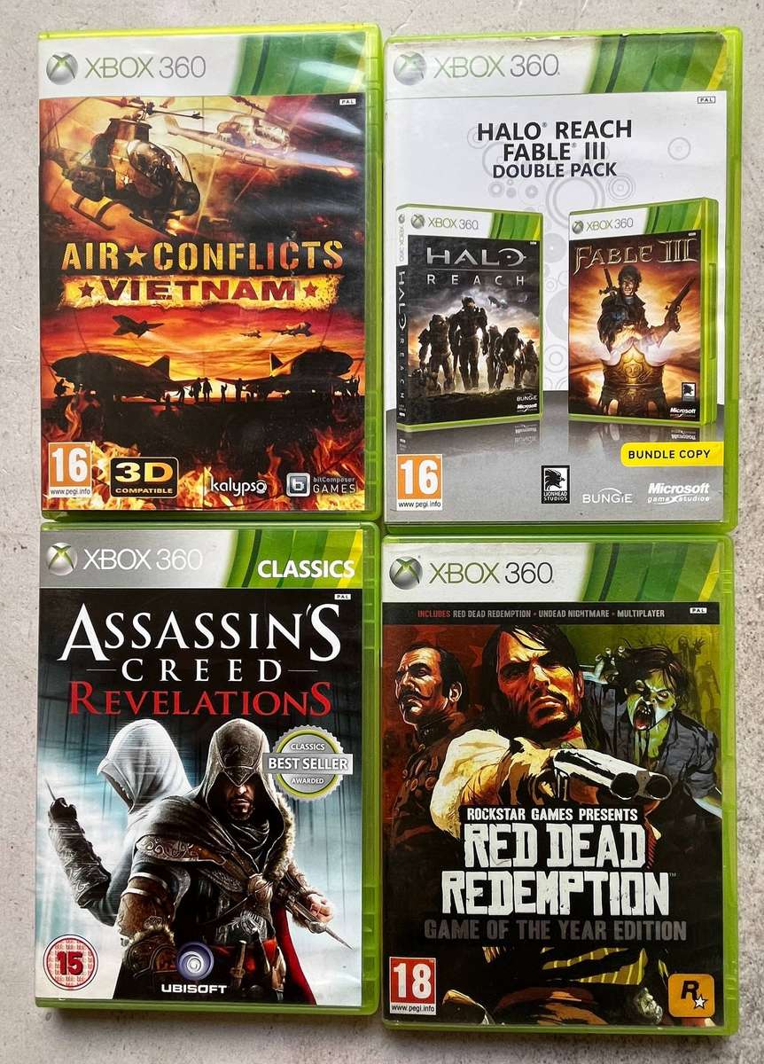 Xbox 360 Original White  Console + 5 Game Bundle