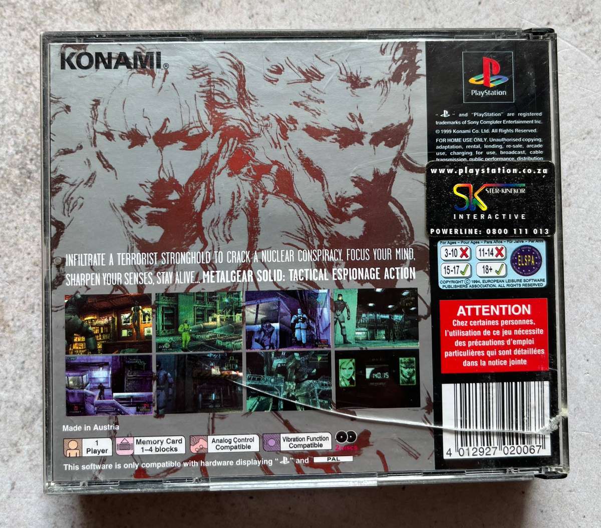 Metal Gear Solid  PlayStation 1  Stealth Action