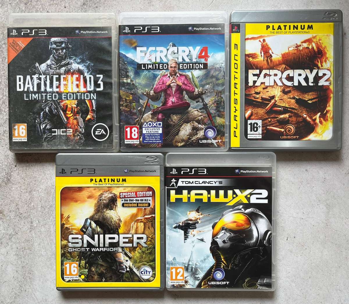 PlayStation 3 Game Bundle  PS3  5 Games  FPS Titles
