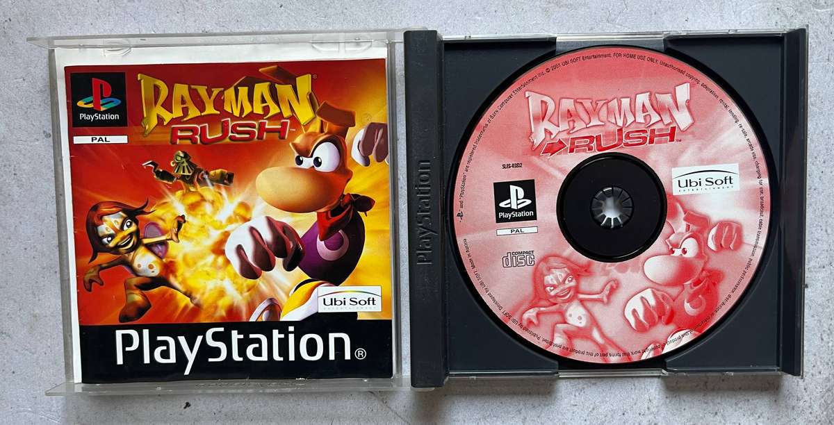 Rayman Rush - PS1 - Racing Party Game - CIB