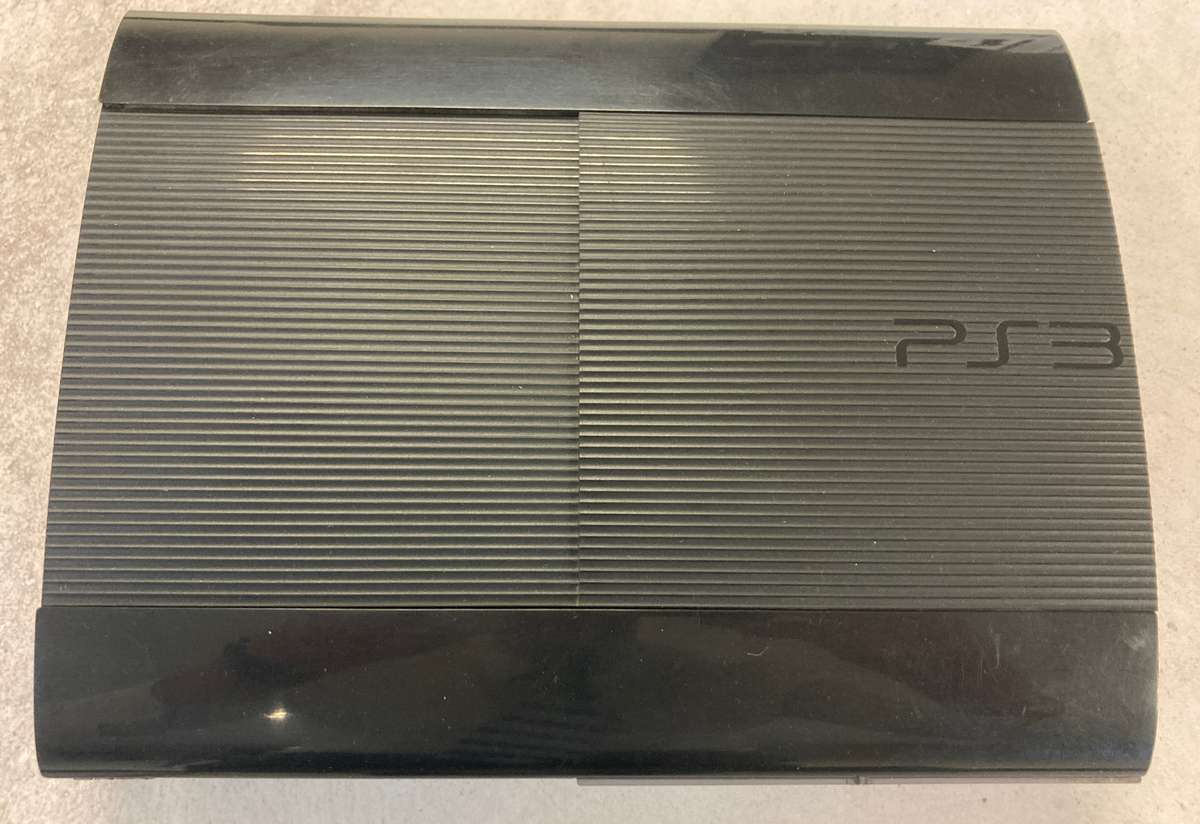 Sony PlayStation 3  Super Slim 500GB Console (Black) + Watch Dogs (PS3) (In Onriginal Box)