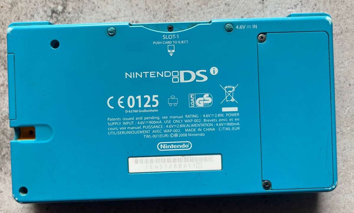 Blue Nintendo DS Console + 5 Games  Handheld Bundle