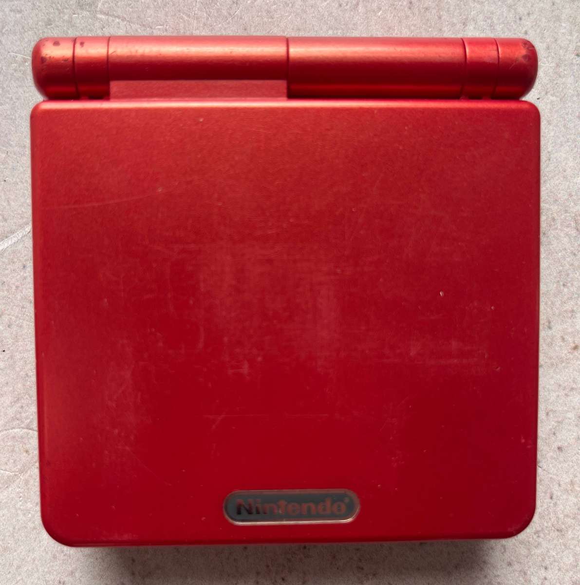 Nintendo Game Boy Advance SP Flame Red (AGS-001) Console - Complete in Box (CIB)