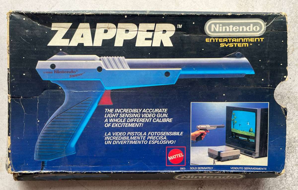 Nintendo NES Zapper Light Gun - Complete in Box (CIB) | Genuine Nintendo NES Accessory