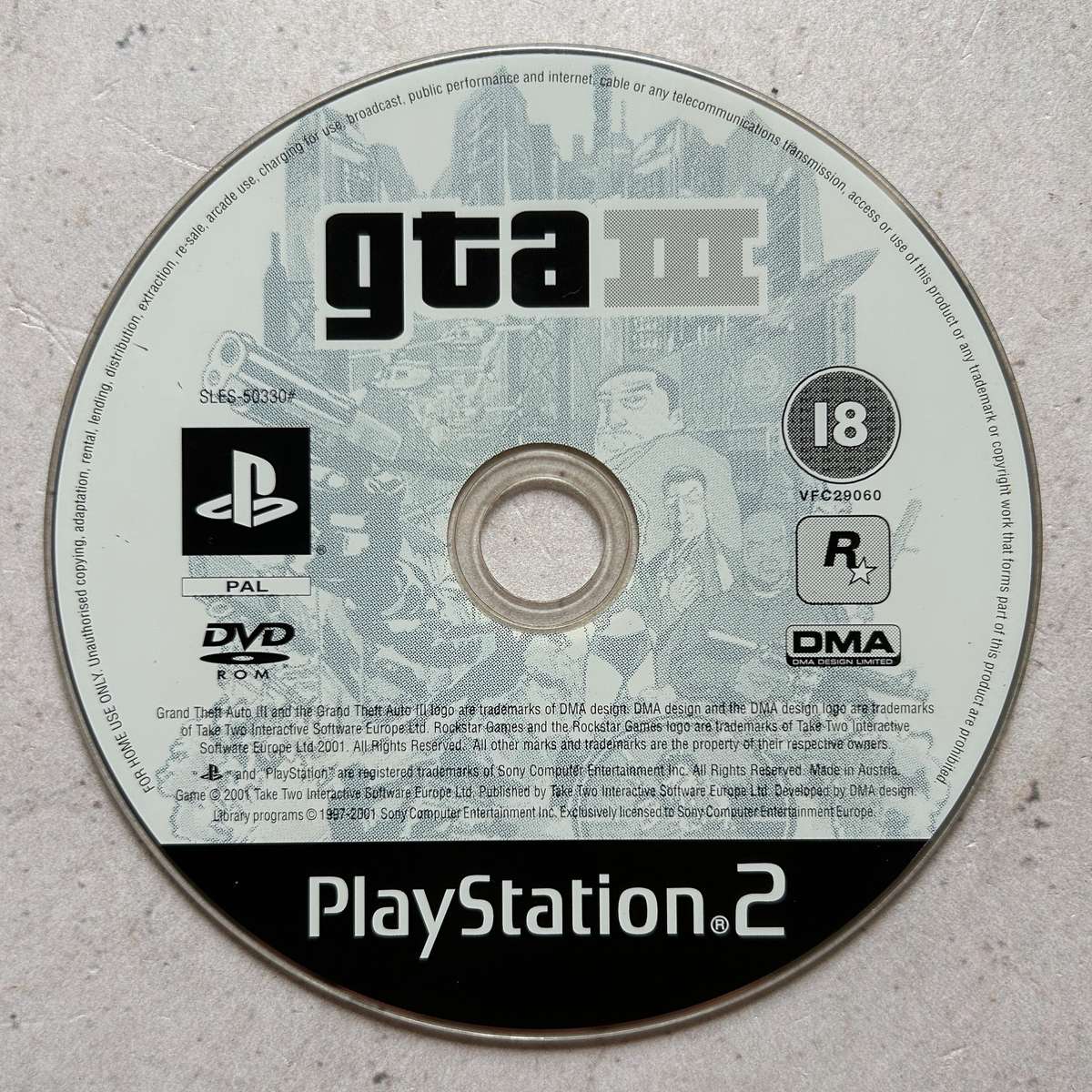 GTA III (3) (PS2) - Disk Only