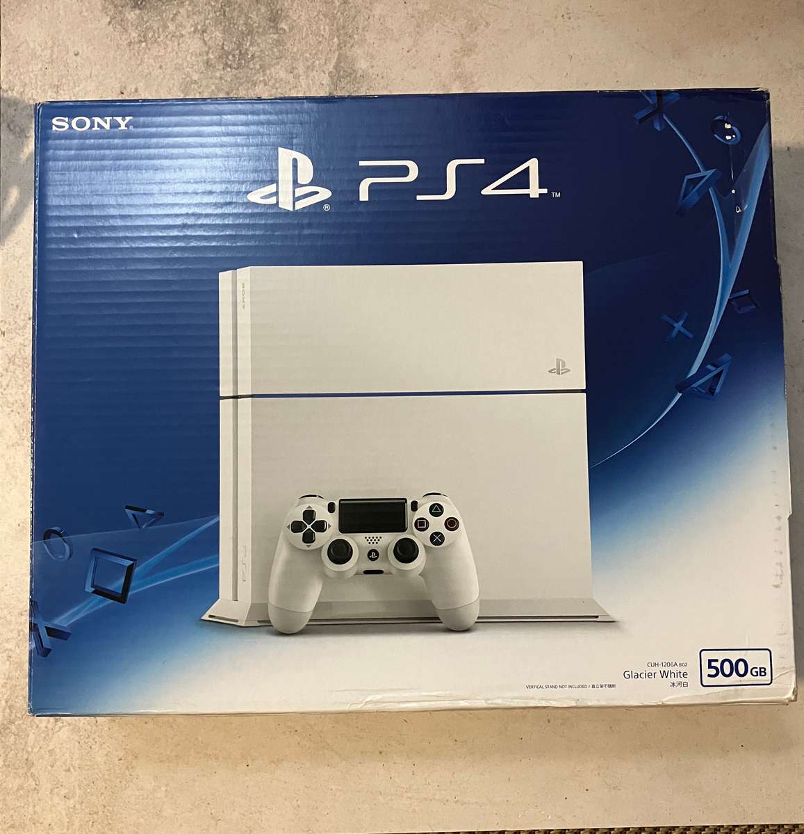 Sony PlayStation 4 Console (CUH-1206A 500GB) - Arctic White - In Original Box + 1 PS4 Game