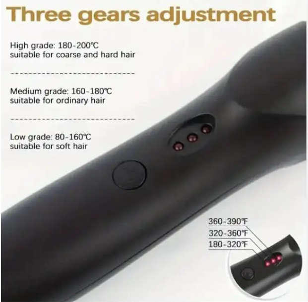 Original Electric Hair Hot Comb - 2 in 1 Straightener/Curling iron
