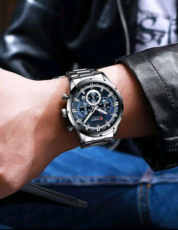 CURREN Men Luxury Stainless Steel Wristwatch Military Chronograph Quartz Watches