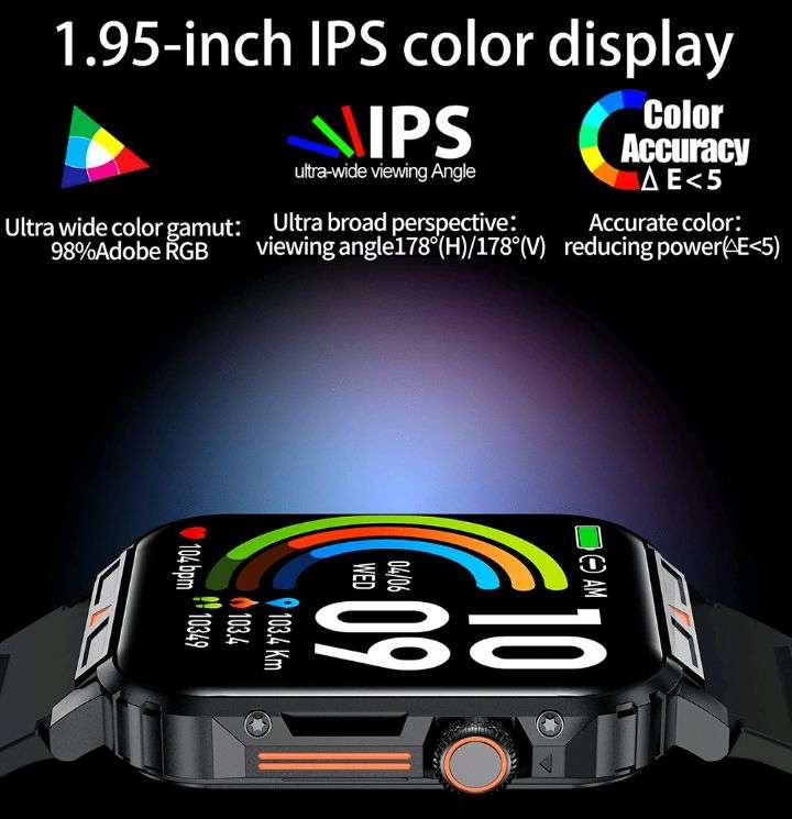 SENBONO Smart Watch(Make/Answer Call), 1.95"HD Activity Touch Screen, Fitness Tracker With Heart Rat