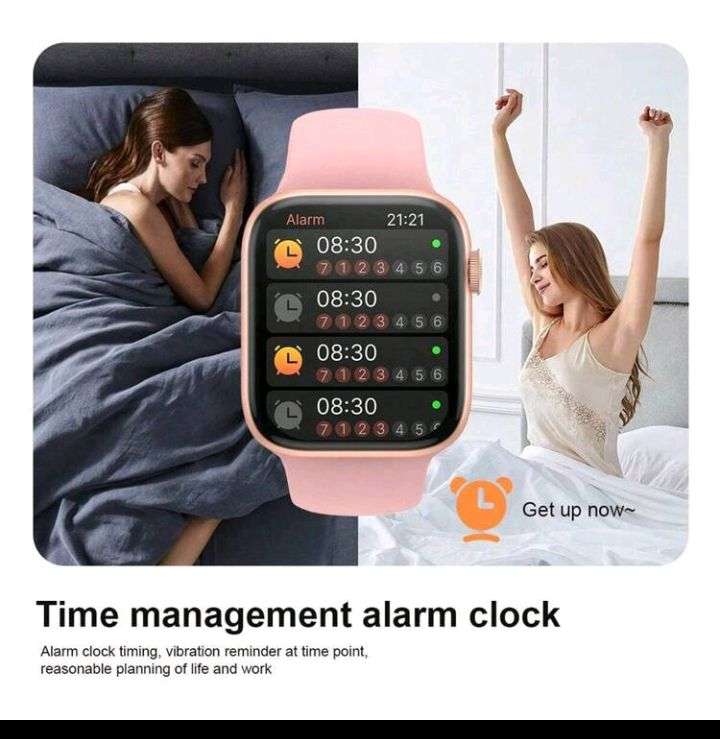 1pc Unisex Pink Silicone Band 1.79'' Touch Screen Multifunctional Electronic Smart Watch With Variou