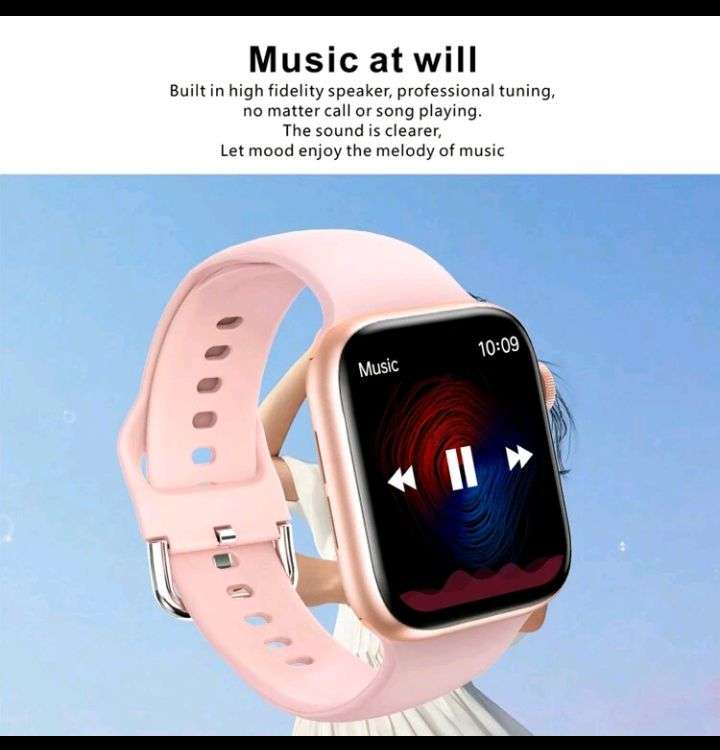 1pc Unisex Pink Silicone Band 1.79'' Touch Screen Multifunctional Electronic Smart Watch With Variou