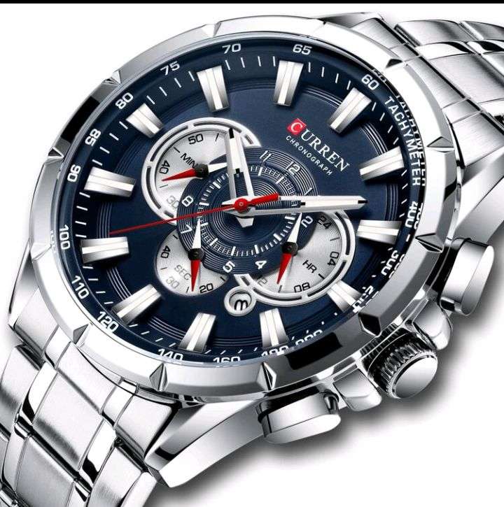 CURREN Men Watch Causal Sport Chronograph Steel Wristwatch Date Display Watches