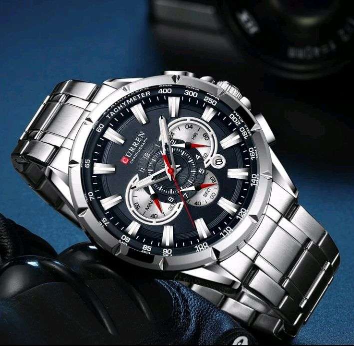 CURREN Men Watch Causal Sport Chronograph Steel Wristwatch Date Display Watches