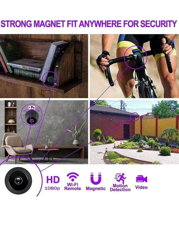 Mini Wireless Hidden Spy Camera Wifi IP Home Security DVR Night Vision HD 1080P