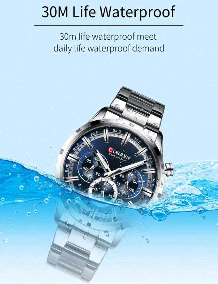 CURREN Men Watch Top Brand Luxury Fashion Men Women Watches Steel Waterproof