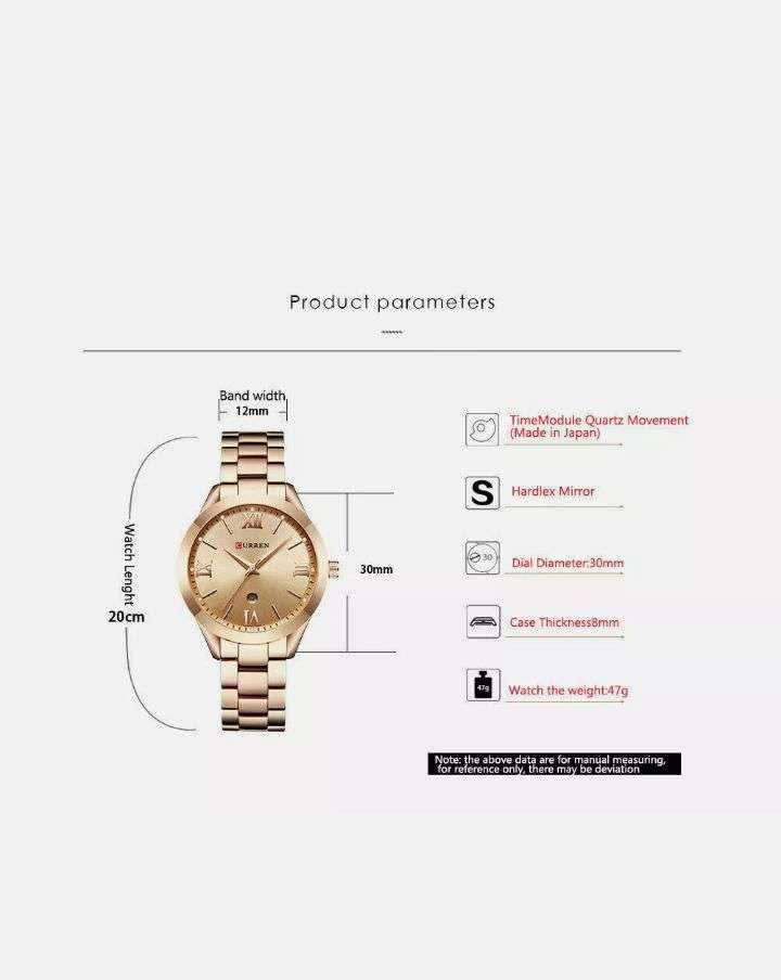 Women Watch Luxury Rose Gold Watches Office Ladies Calendar Wristwatch Gifts